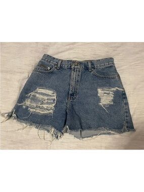 Vintage 90s Calvin Klein Denim Jeans Shorts Womens Size 8 High Rise EUC VTG